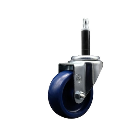 Service Caster 3.5'' Solid Poly Wheel Swivel 3/4'' Expanding Stem Caster SCC-EX20S3514-SPUS-34